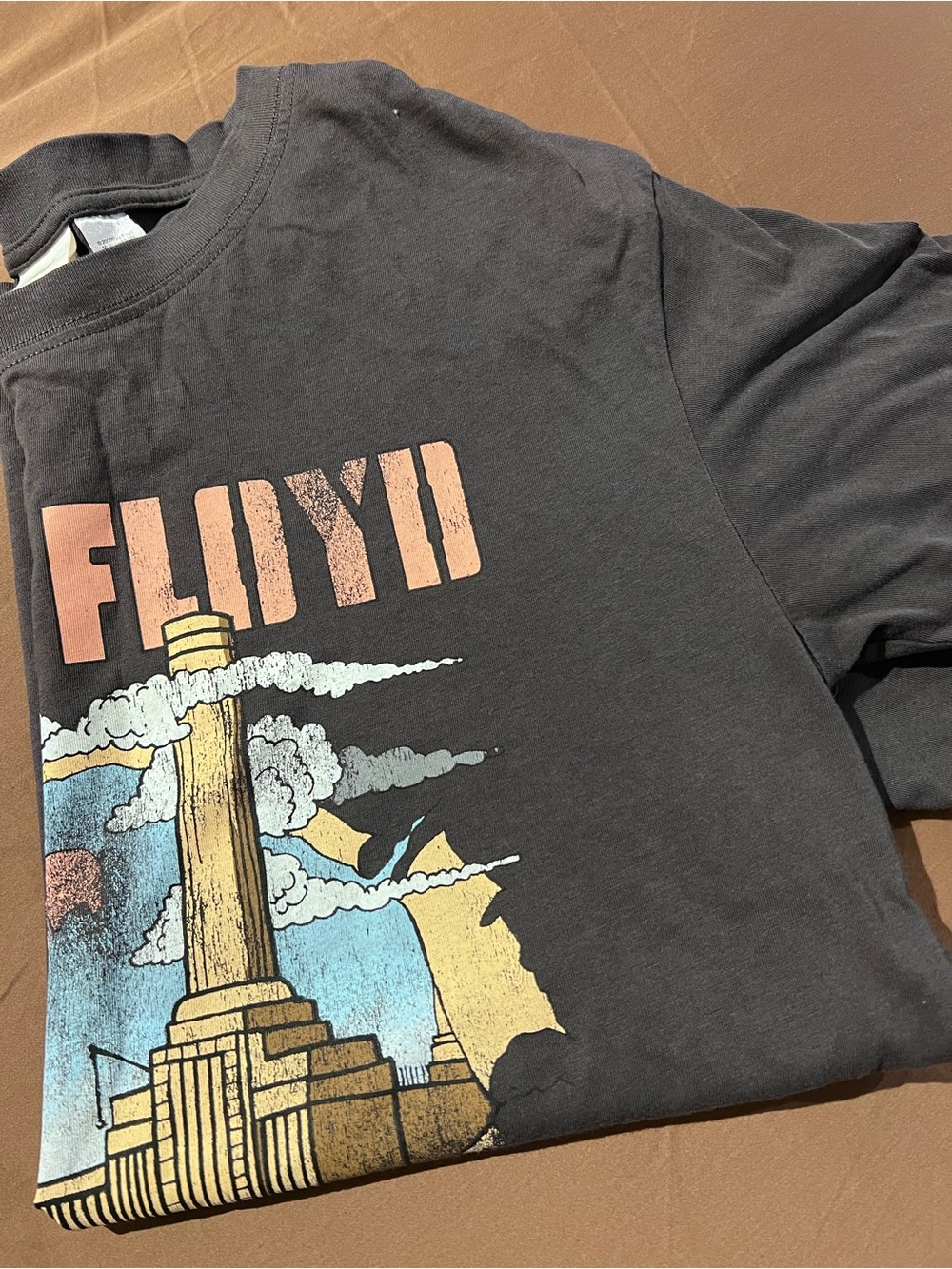 H&M Pink Floyd Animals Tour ’77 Graphic Band Tee Gray Size Small